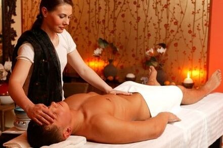 massagem para um aumento natural da potência